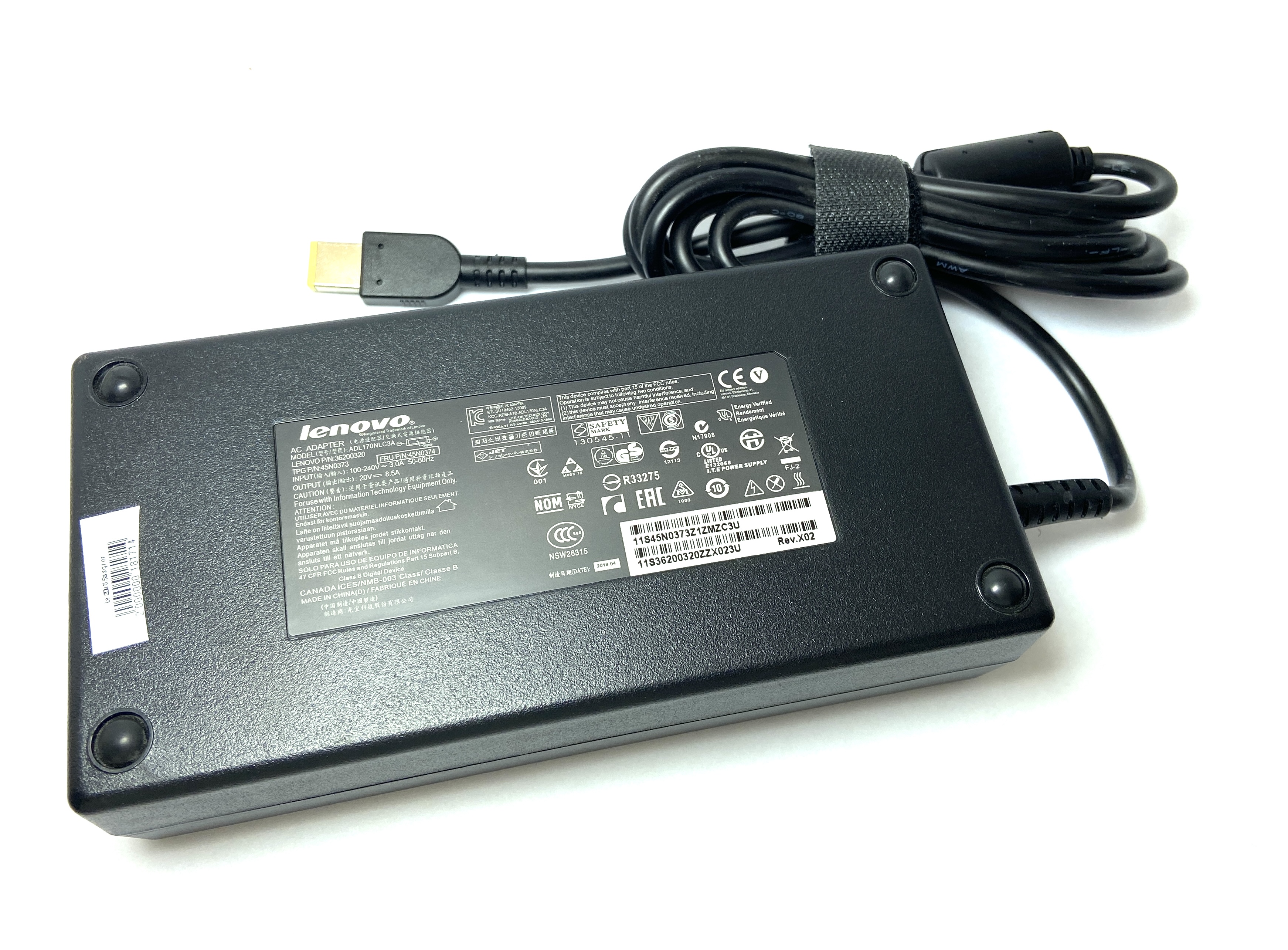 Зарядное устройство для ноутбука Lenovo ThinkPad ADL170NLC2A 20V 8.5A 170W (square)