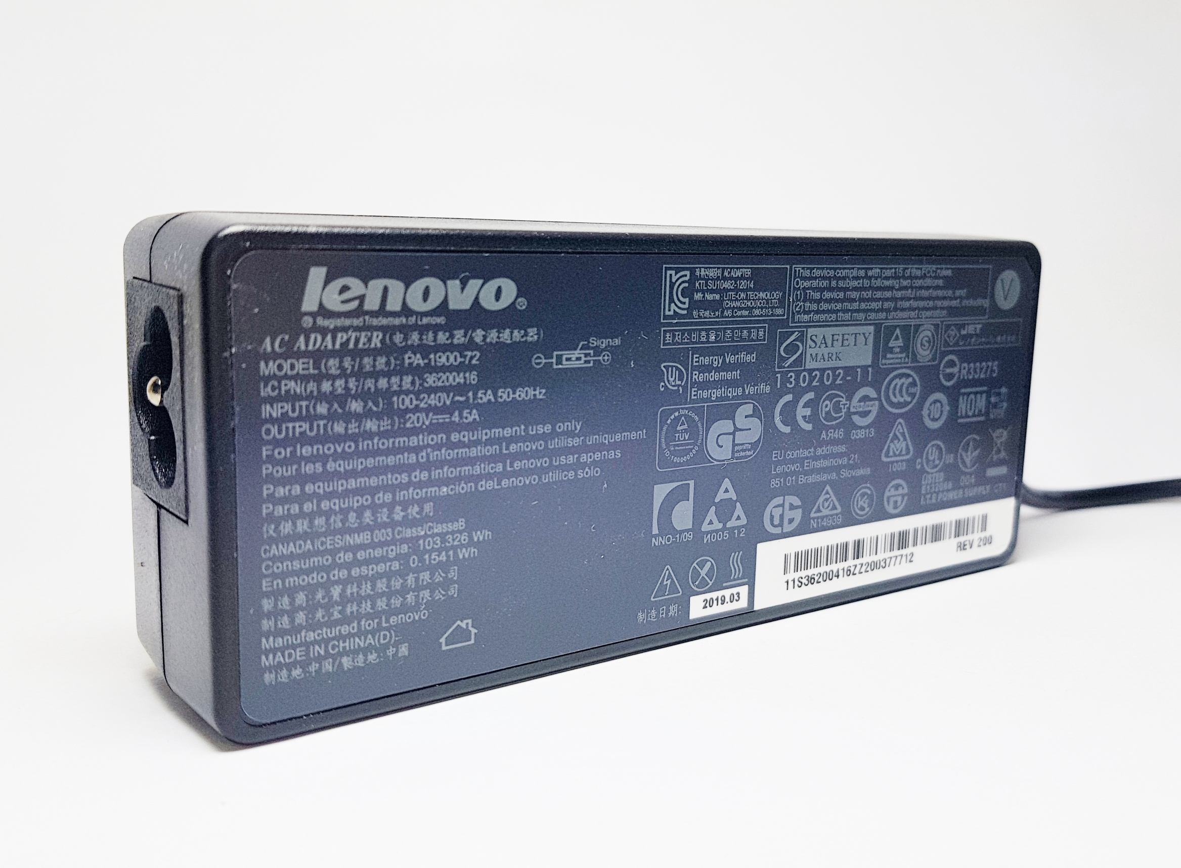 Блок питания для ноутбука Lenovo Flex 14 20v 4.5a 90w (square) Оригинал №3