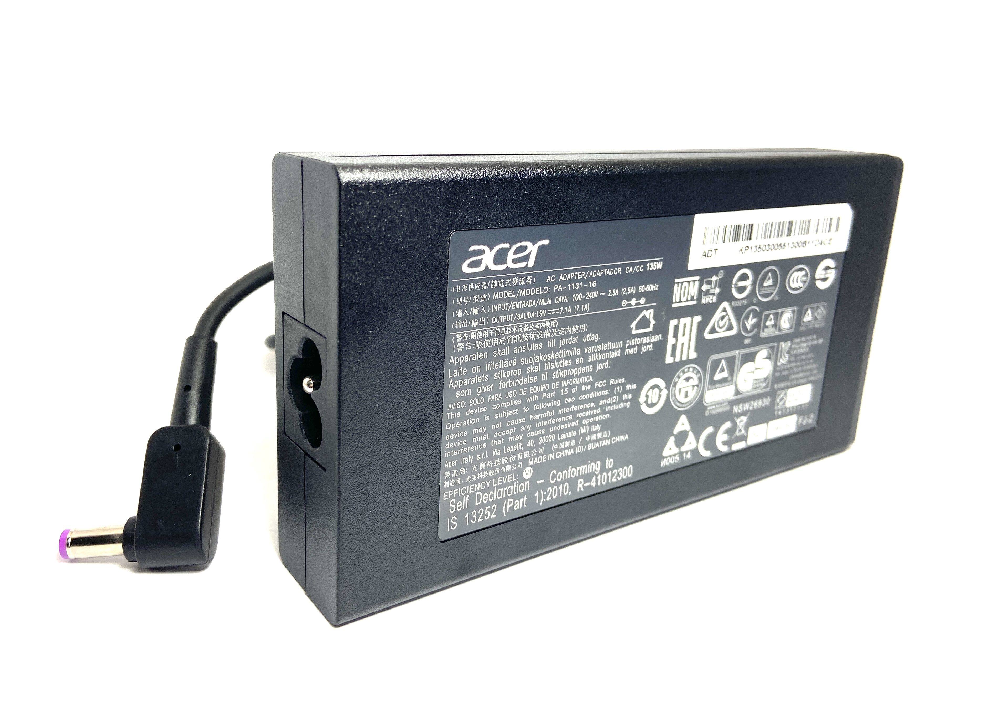 Блок питания для ноутбука Acer Aspire V Nitro 15 VX 15 19V 7.1A 135W (5.5*1.7) Оригинал №4