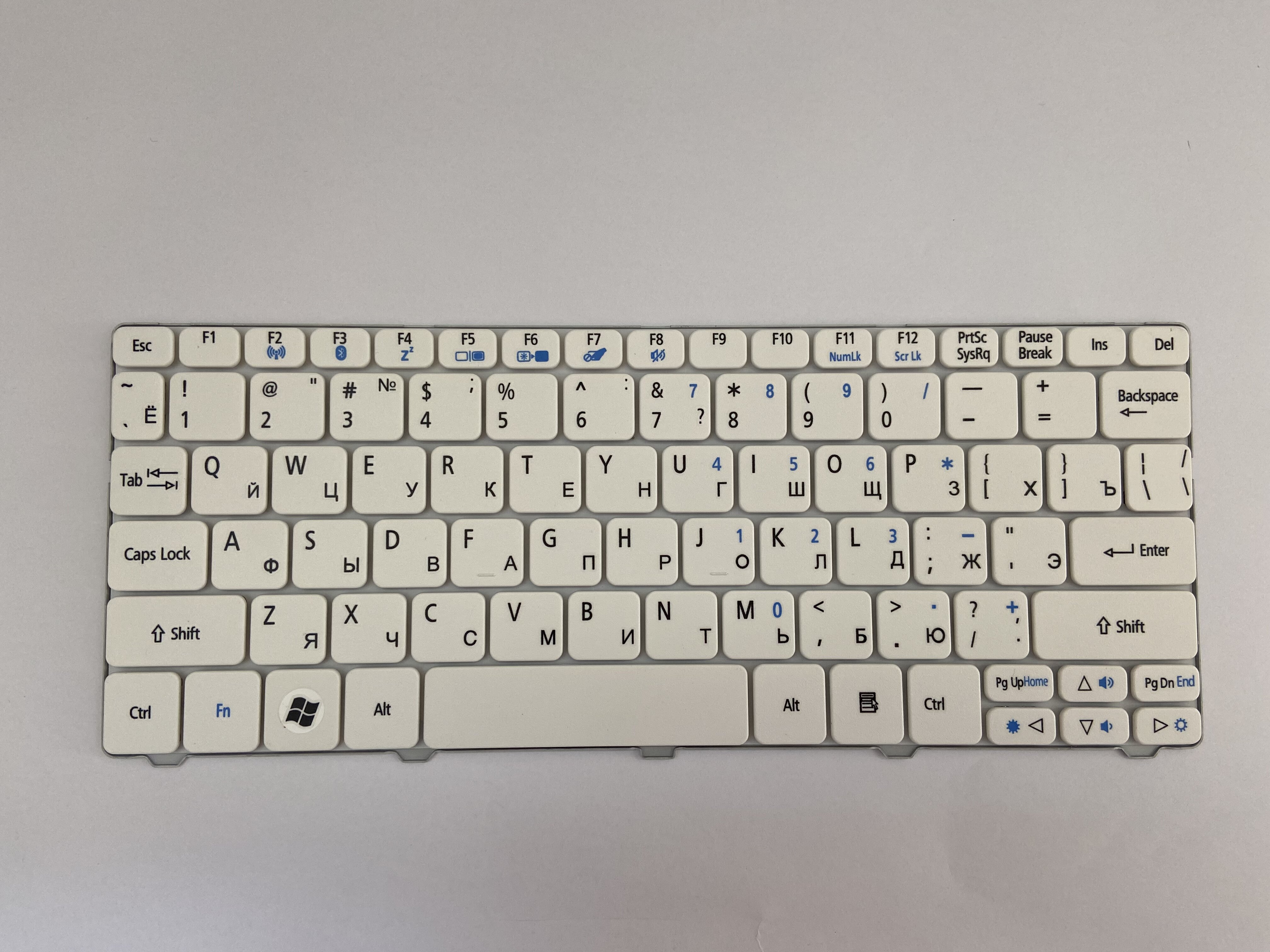 Клавиатура для ноутбука ACER Aspire ONE 532H white