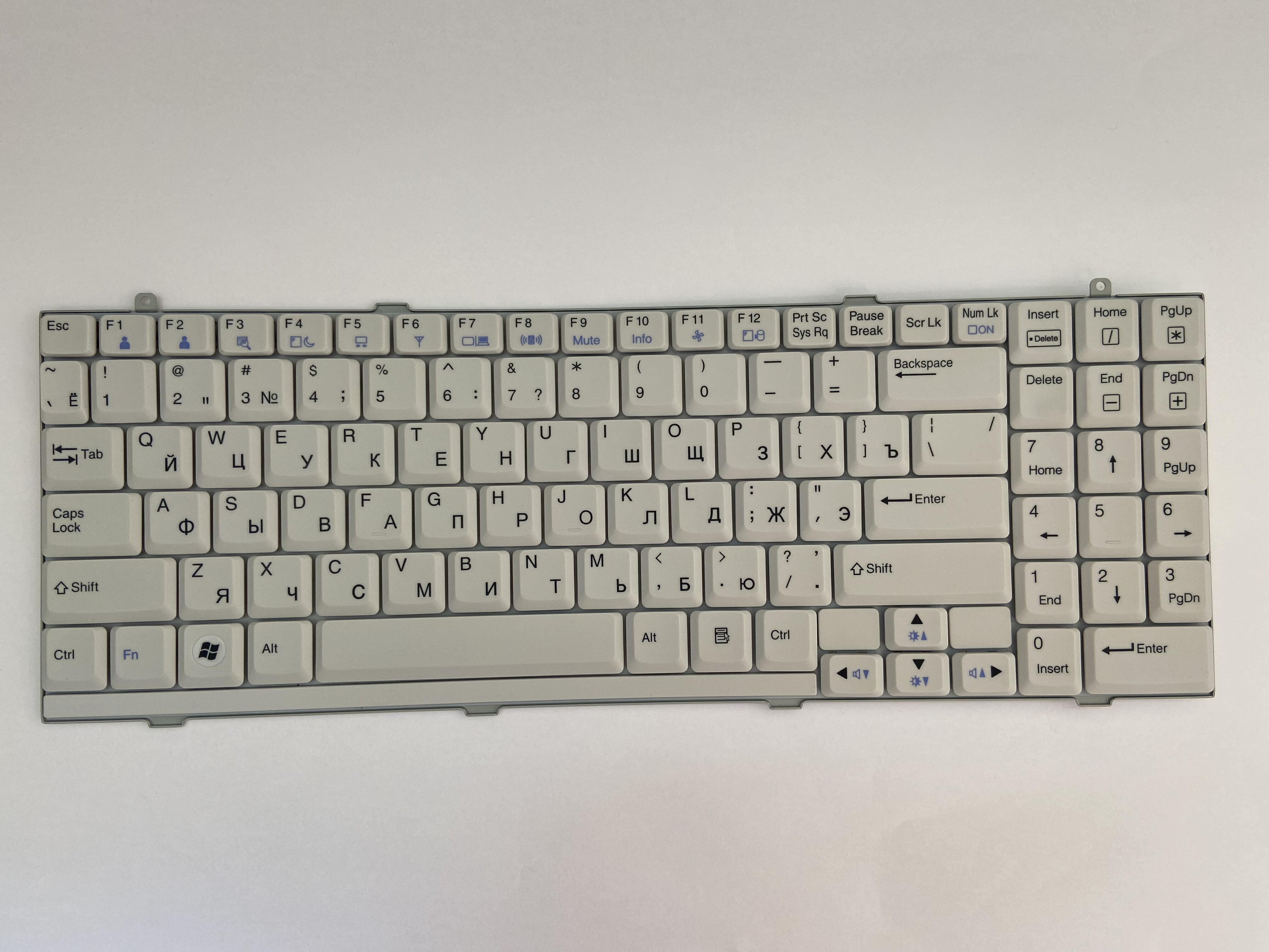 Клавиатура LG Xnote P510 бело-серая RU