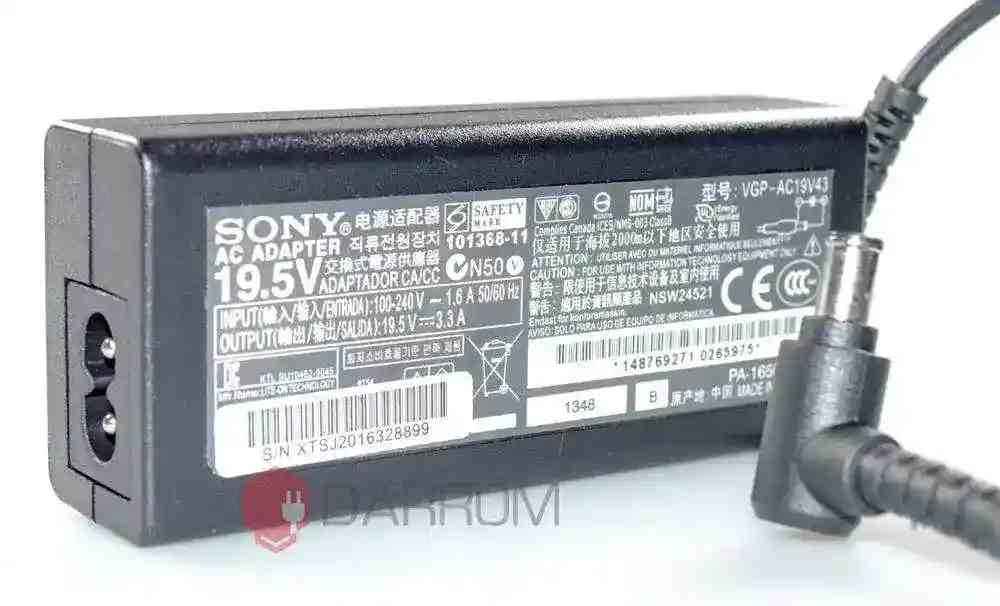 Блок питания для ноутбука Sony Vaio VGP-AC19V49 19.5V 3.3A 65W (6.0*4.4 с иглой)