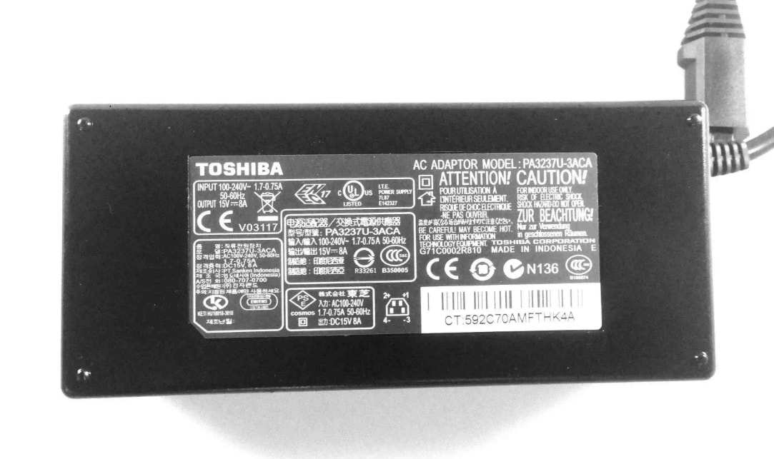 зарядка для ноутбука Toshiba